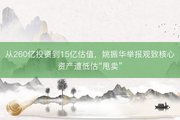 从260亿投资到15亿估值，姚振华举报观致核心资产遭低估“甩卖”