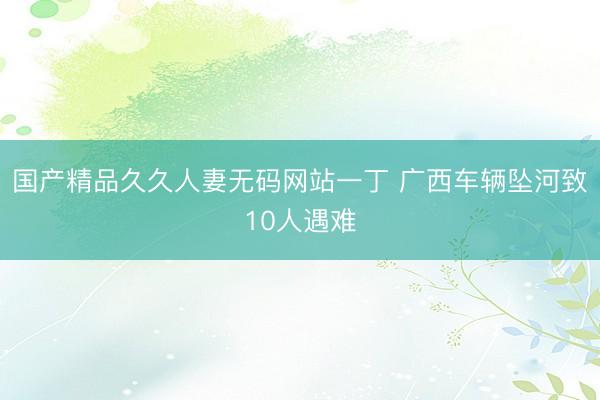 国产精品久久人妻无码网站一丁 广西车辆坠河致10人遇难