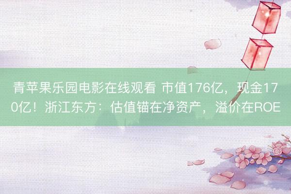 青苹果乐园电影在线观看 市值176亿，现金170亿！浙江东方：估值锚在净资产，溢价在ROE