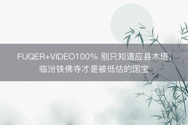 FUQER+VIDEO100% 别只知道应县木塔，临汾铁佛寺才是被低估的国宝