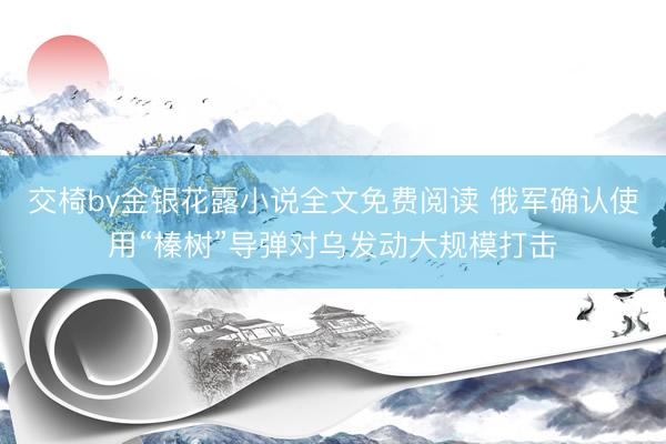 交椅by金银花露小说全文免费阅读 俄军确认使用“榛树”导弹对乌发动大规模打击