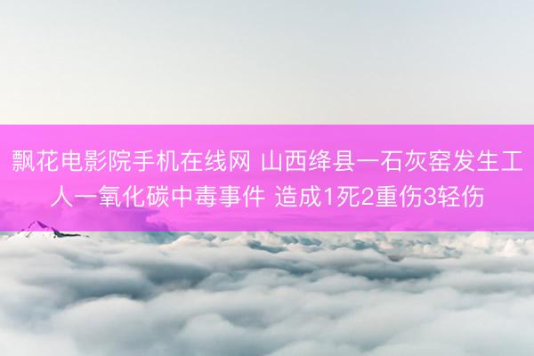 飘花电影院手机在线网 山西绛县一石灰窑发生工人一氧化碳中毒事件 造成1死2重伤3轻伤