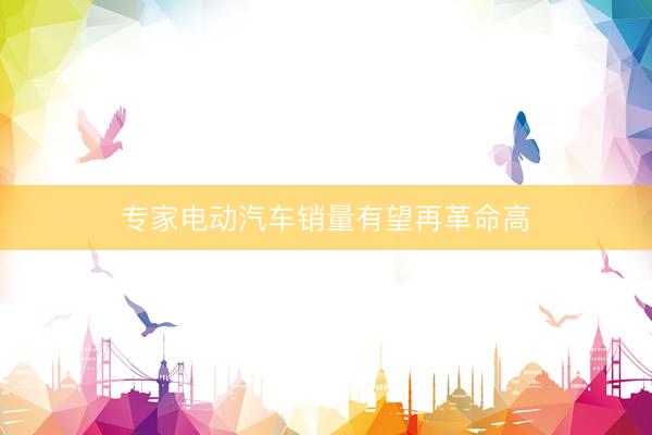 专家电动汽车销量有望再革命高