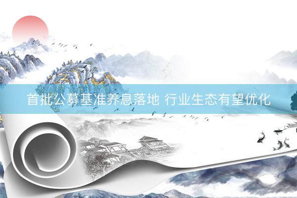 首批公募基准养息落地 行业生态有望优化