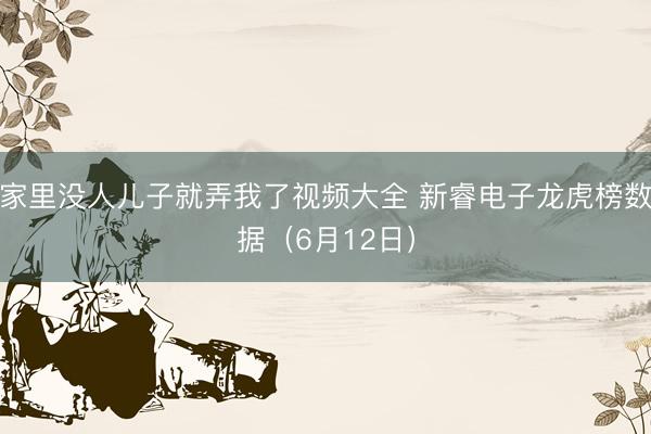 家里没人儿子就弄我了视频大全 新睿电子龙虎榜数据（6月12日）