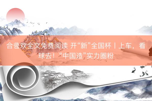 合卺欢全文免费阅读 开“新”全国杯丨上车，看球去！“中国造”实力圈粉