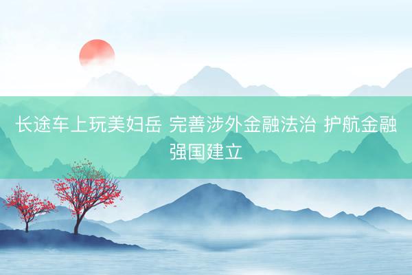 长途车上玩美妇岳 完善涉外金融法治 护航金融强国建立