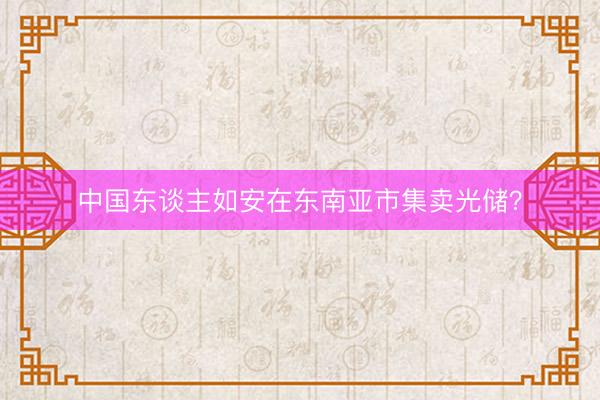中国东谈主如安在东南亚市集卖光储?